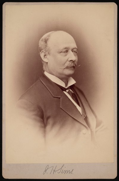 Ritratto di J.H. Sims, tra il 1876 e il 1880 da Samuel Montague Fassett