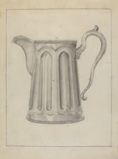 Brocca di peltro da Samuel O. Klein