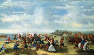 Il massacro di Fort Dearborn il 15 agosto 1812 da Samuel Page