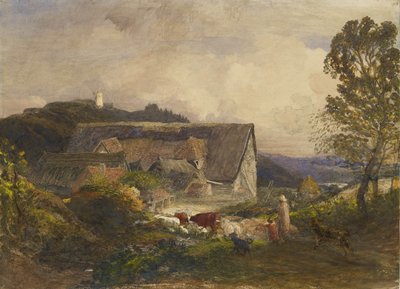 Un cortile agricolo a Princes Risborough, XIX secolo da Samuel Palmer