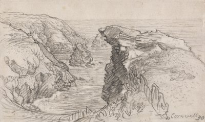 Una Pagina da un Taccuino Cornico: Cornovaglia 30 da Samuel Palmer