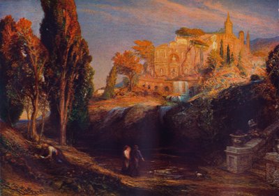 Emily e Valancourt al castello Le Blanc: Lady Foix sente dal Dr Foix, I misteri di Udulpho da Samuel Palmer
