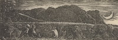 Raccolto sotto una Luna Crescente da Samuel Palmer