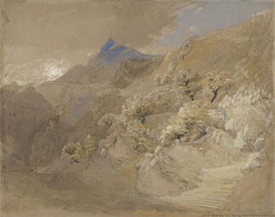 Monte Siabod da Tyn-y-Coed vicino a Capel Curig da Samuel Palmer