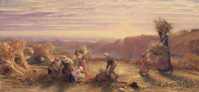 Tramonto sui campi di spigolatura da Samuel Palmer