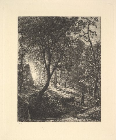 Il Cottage del Mandriano, o Tramonto, 1880 da Samuel Palmer