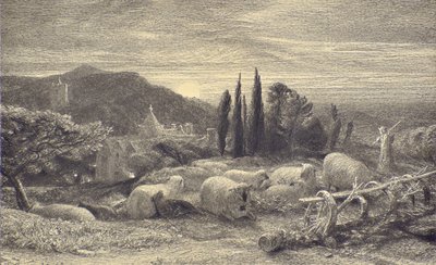 La luna crescente, c.1857 da Samuel Palmer