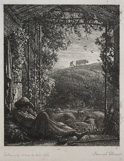 Il pastore dormiente da Samuel Palmer