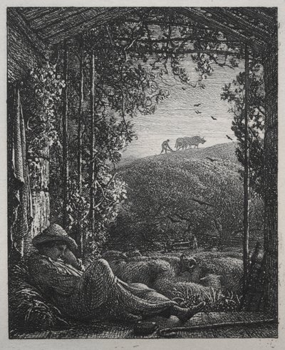Il pastore dormiente, 1857 da Samuel Palmer