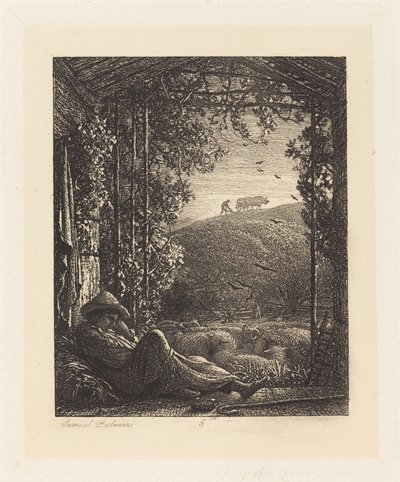 Il pastore dormiente; Prima mattina da Samuel Palmer