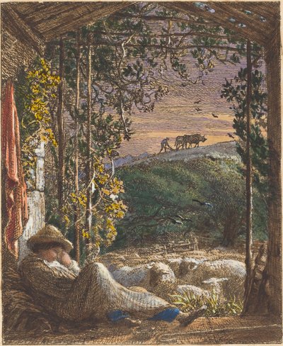 Il pastore dormiente; Prima mattina da Samuel Palmer