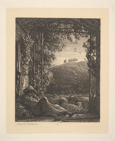 Il Pastore Dormiente, Prima Mattina, 1857 da Samuel Palmer