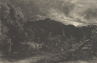 Il contadino stanco, o Il mandriano, o Tardus Bubulcus, iniziato nel 1858 da Samuel Palmer