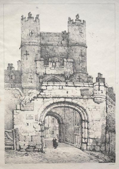 Una serie di edifici antichi e cottage rurali nel nord dell