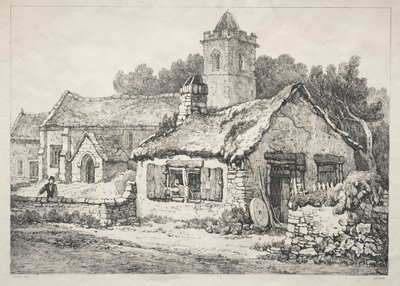 Una serie di edifici antichi e cottage rurali nel nord dell