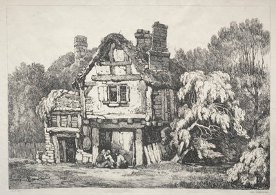 Serie di edifici antichi e cottage rurali nel nord dell