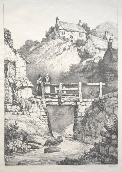 Una serie di antichi edifici e cottage rurali nel nord dell