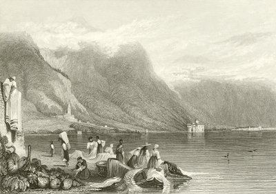 Castello di Chillon, Lago di Ginevra, Svizzera da Samuel Prout
