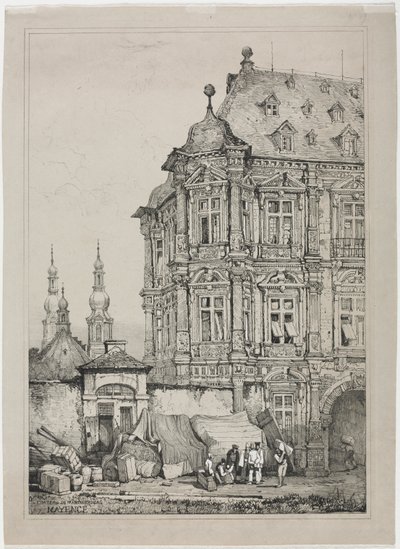Castello di Martinsburg, Magonza, Germania, 1833 da Samuel Prout