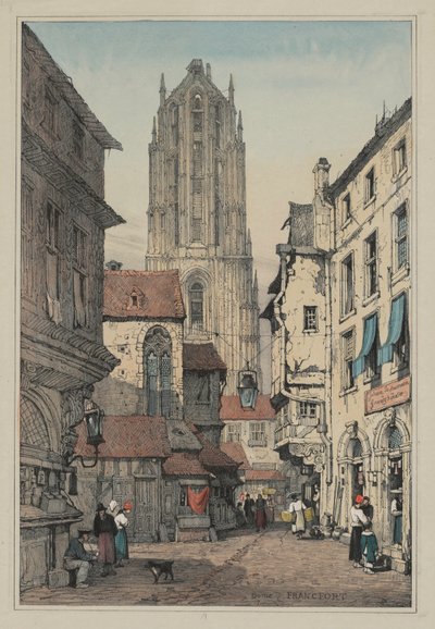 Facsimili di schizzi fatti nelle Fiandre e in Germania: Duomo, Francoforte, c. 1833 da Samuel Prout