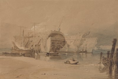 Hulks a Plymouth da Samuel Prout