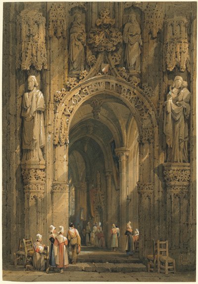Interno di una cattedrale da Samuel Prout