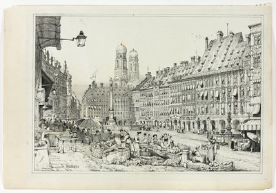 Monaco di Baviera, da facsimili di schizzi realizzati nelle Fiandre e in Germania da Samuel Prout