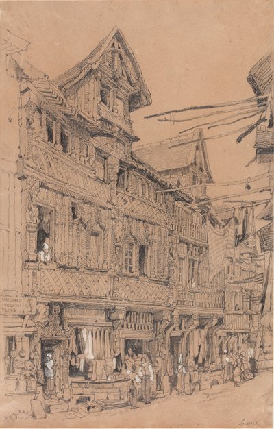Vecchia strada a Lisieux, c.1820 da Samuel Prout