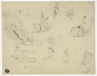 Schizzi di figure, slitte a Bambarg da Samuel Prout