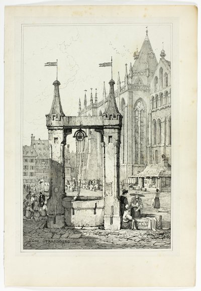 St Omer, Strasburgo, da Facsimili di schizzi realizzati nelle Fiandre e in Germania da Samuel Prout