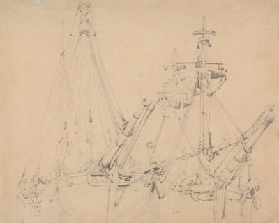 Studio di due navi a vela dismesse da Samuel Prout
