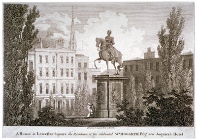 Leicester Square, Westminster, Londra, c1805 da Samuel Rawle