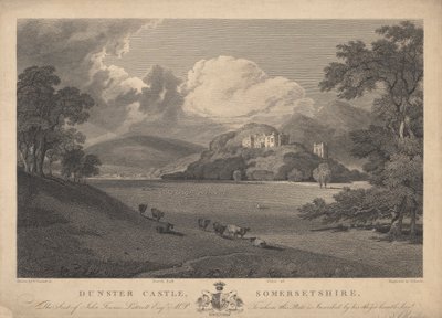 Vista Nord-Est del Castello di Dunster, Somersetshire da Samuel Rawle