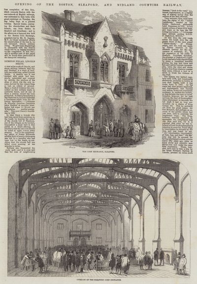 Apertura della Ferrovia di Boston, Sleaford e Midland Counties da Samuel Read