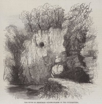 Le grotte di Jedburgh, nascondigli dei Covenanters da Samuel Read