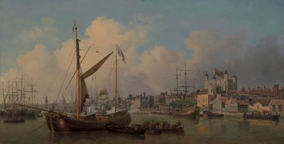 Una vista della Torre di Londra, supposta nel giorno del compleanno di Sua Maestà da Samuel Scott