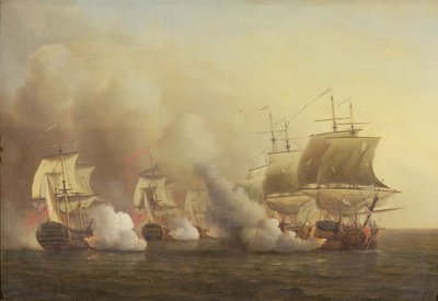 Azione al largo del Capo di Buona Speranza, 9 marzo 1757 da Samuel Scott