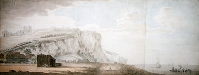 Castello e scogliere di Dover dalla riva da Samuel Scott