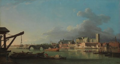 La costruzione del ponte di Westminster da Samuel Scott