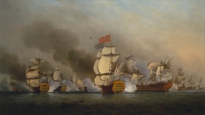 La vittoria del vice ammiraglio Sir George Anson al largo di Capo Finisterre da Samuel Scott