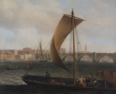 Vista sul Tamigi con il ponte di Westminster da Samuel Scott