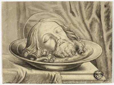 Testa di Giovanni Battista su caricatore da Samuel Shelley