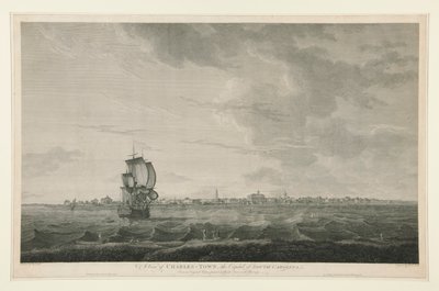 Veduta di Charles-town, la Capitale della Carolina del Sud da Samuel Smith