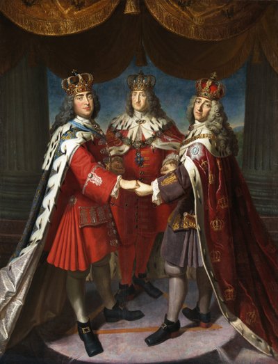 Alleanza dei Re Federico I di Prussia, Augusto II il Forte e Federico IV di Danimarca, 1709 da Samuel Theodor Gericke