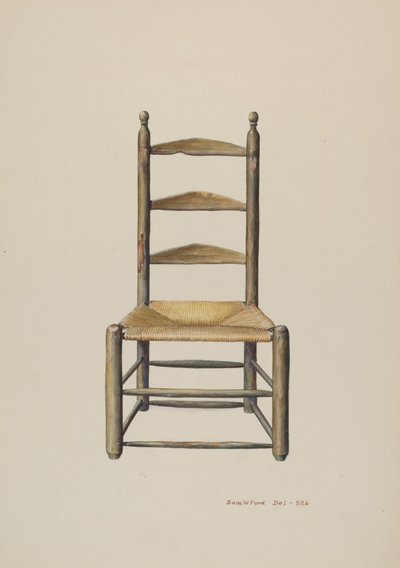 Sedia a Schienale a Scala della Pennsylvania da Samuel W. Ford
