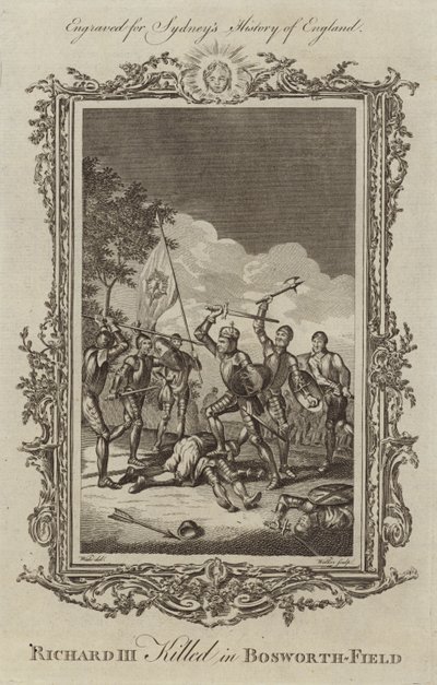 Re Riccardo III ucciso nel Campo di Bosworth da Samuel Wale