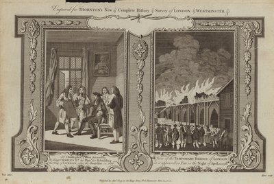 Incendi di Londra del 1666 e 1758 da Samuel Wale