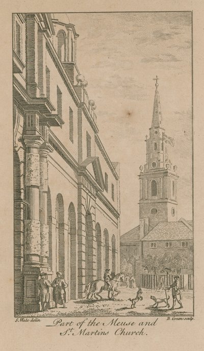 Parte della Mosa e la Chiesa di San Martino da Samuel Wale