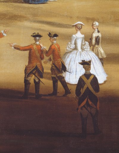 Soldati e una coppia a Horseguards Parade (dettaglio) da Samuel Wale