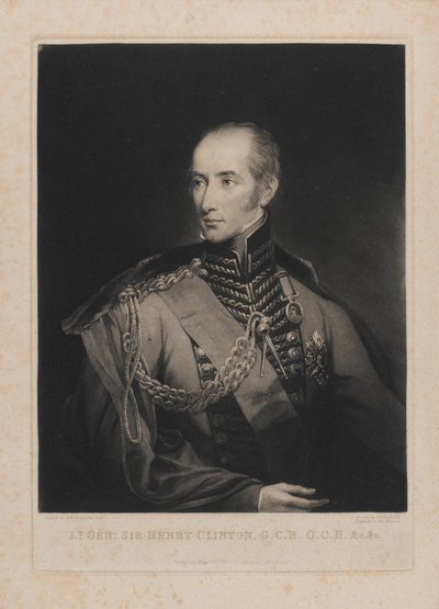 Generale Luogotenente Sir Henry Clinton, inciso da Samuel William Reynolds I (1773-1835) 1 maggio 1827 da Samuel William II Reynolds